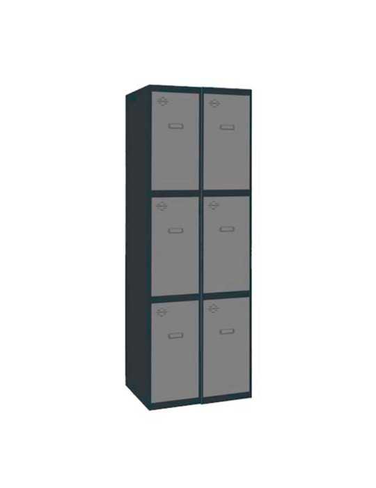 Taquilla 1800x600x500 SIMONLOCKER PROFESIONAL 3 PUERTA 2/6 300 (600)AN/GR marca SIMONRACK