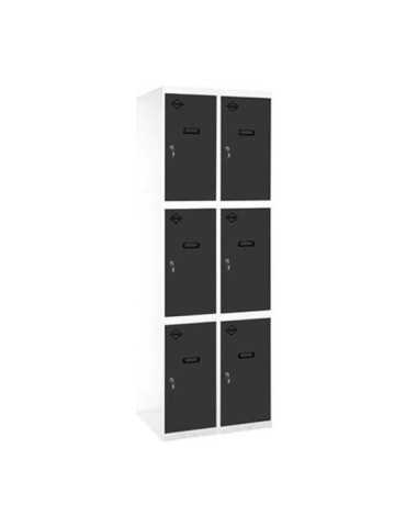 Taquilla 1800x600x500 SIMONLOCKER PROFESIONAL 3 PUERTA 2/6 300 (600)BL/AN marca SIMONRACK