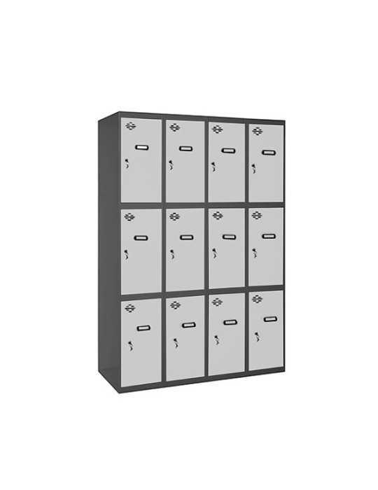 Taquilla 1800x1200x500 SIMONLOCKER PROFESIONAL 3 PUERTA 4/12 300(1200)AN/BL marca SIMONRACK