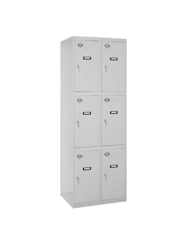 Taquilla 1800x800x500 SIMONLOCKER 3 PUERTAS 2/6 400 (800) GRIS marca SIMONRACK 2