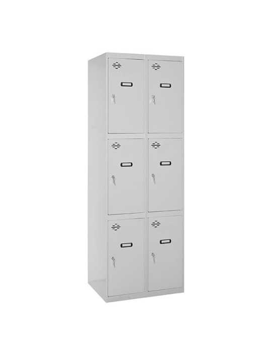 Taquilla 1800x800x500 SIMONLOCKER 3 PUERTAS 2/6 400 (800) GRIS marca SIMONRACK