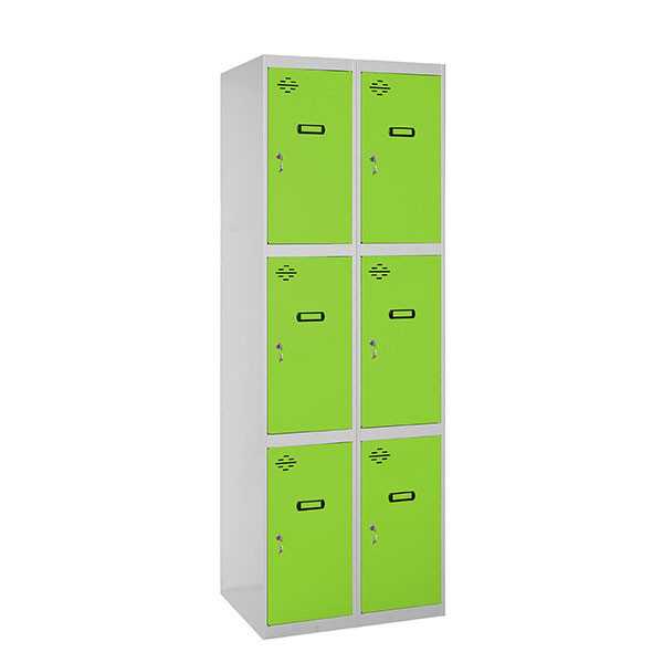 Taquilla 1800x800x500 SIMONLOCKER 3 PUERTAS 2/6 400 (800) GR/VE marca SIMONRACK