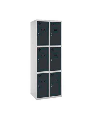 Taquilla 1800x800x500 SIMONLOCKER 3 PUERTAS 2/6 400 (800) GR/AN marca SIMONRACK 2