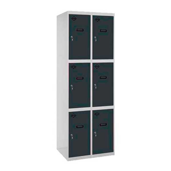 Taquilla 1800x800x500 SIMONLOCKER 3 PUERTAS 2/6 400 (800) GR/AN marca SIMONRACK