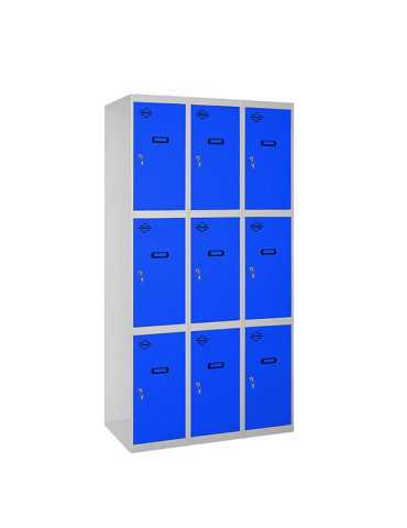Taquilla 1800x1200x500 SIMONLOCKER 3 PUERTAS 3/9 400 (1200) GR/AZ marca SIMONRACK 2