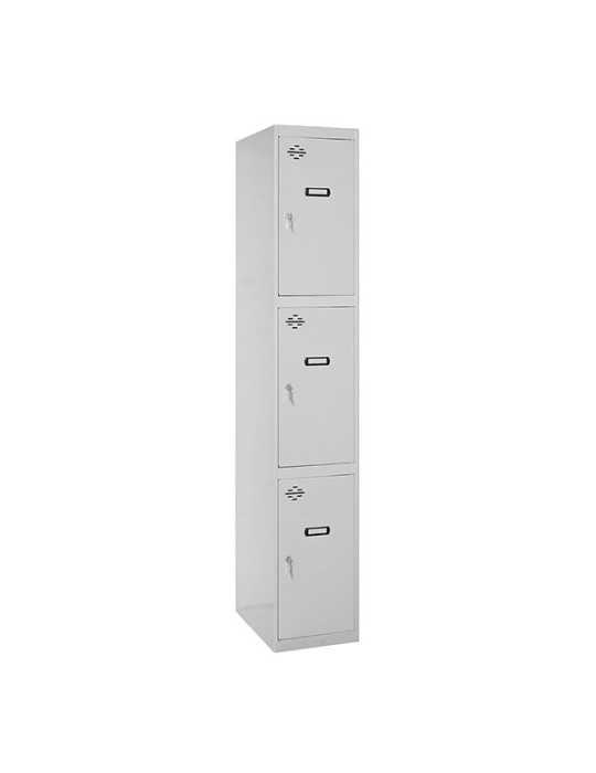 Taquilla 1800x300x500 SIMONLOCKER PROFESIONAL 3 PUERTA 1/3 300 IN GRIS marca SIMONRACK
