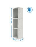 Taquilla 1800x300x500 SIMONLOCKER PROFESIONAL 3 PUERTA 1/3 300 ADI GRIS marca SIMONRACK