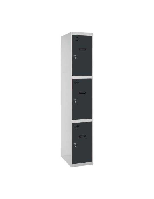 Taquilla 1800x300x500 SIMONLOCKER PROFESIONAL 3 PUERTA 1/3 300 IN GR/AN marca SIMONRACK