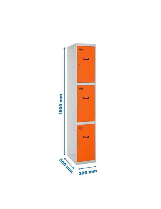 Taquilla 1800x300x500 SIMONLOCKER PROFESIONAL 3 PUERTA 1/3 300 IN GR/NA marca SIMONRACK