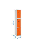 Taquilla 1800x300x500 SIMONLOCKER PROFESIONAL 3 PUERTA 1/3 300 IN GR/NA marca SIMONRACK