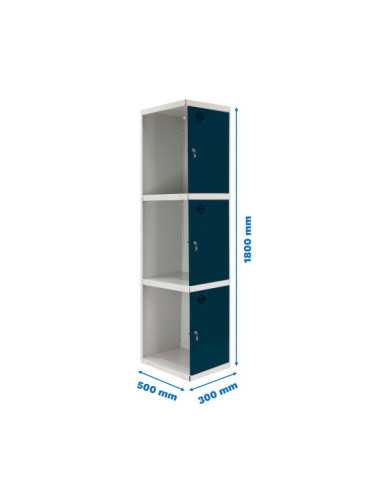 Taquilla 1800x300x500 SIMONLOCKER PROFESIONAL 3 PUERTA 1/3 300 ADI GR/AN marca SIMONRACK