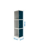 Taquilla 1800x300x500 SIMONLOCKER PROFESIONAL 3 PUERTA 1/3 300 ADI GR/AN marca SIMONRACK