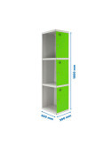 Taquilla 1800x300x500 SIMONLOCKER PROFESIONAL 3 PUERTA 1/3 300 ADI GR/VE marca SIMONRACK