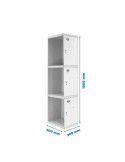 Taquilla 1800x300x500 SIMONLOCKER PROFESIONAL 3 PUERTA 1/3 300 ADI GR/BL marca SIMONRACK