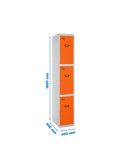 Taquilla 1800x400x500 SIMONLOCKER PROFESIONAL 3 PUERTA 1/3 400 IN GR/NA marca SIMONRACK