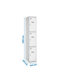 Taquilla 1800x400x500 SIMONLOCKER PROFESIONAL 3 PUERTA 1/3 400 IN GR/BL marca SIMONRACK