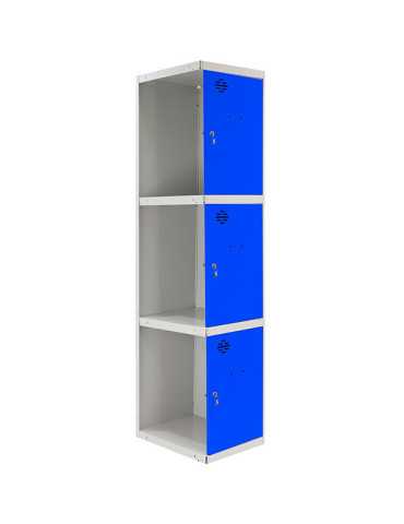 Taquilla 1800x400x500 SIMONLOCKER PROFESIONAL 3 PUERTA 1/3 400 ADI GR/AZ marca SIMONRACK 2