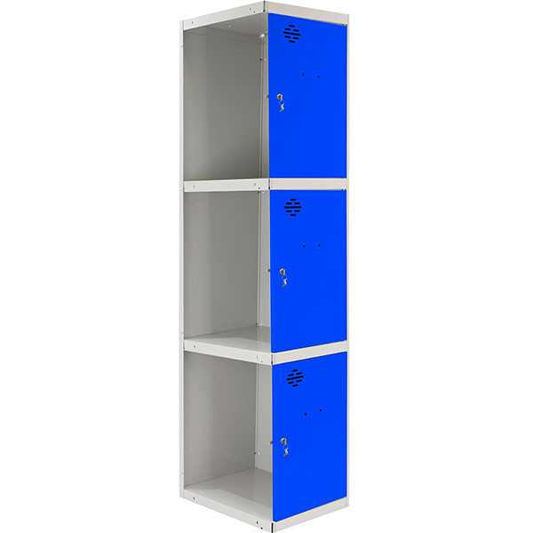 Taquilla 1800x400x500 SIMONLOCKER PROFESIONAL 3 PUERTA 1/3 400 ADI GR/AZ marca SIMONRACK