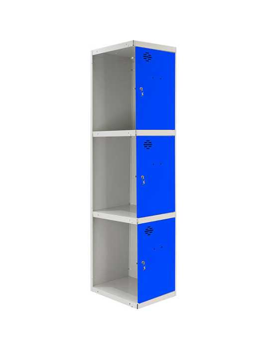 Taquilla 1800x400x500 SIMONLOCKER PROFESIONAL 3 PUERTA 1/3 400 ADI GR/AZ marca SIMONRACK