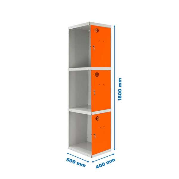Taquilla 1800x400x500 SIMONLOCKER PROFESIONAL 3 PUERTA 1/3 400 ADI GR/NA marca SIMONRACK