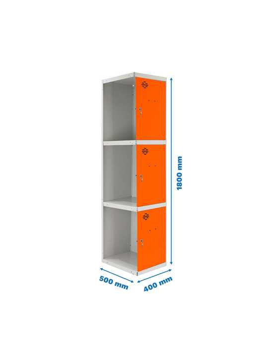Taquilla 1800x400x500 SIMONLOCKER PROFESIONAL 3 PUERTA 1/3 400 ADI GR/NA marca SIMONRACK