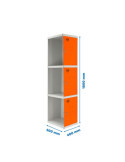 Taquilla 1800x400x500 SIMONLOCKER PROFESIONAL 3 PUERTA 1/3 400 ADI GR/NA marca SIMONRACK