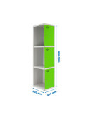 Taquilla 1800x400x500 SIMONLOCKER PROFESIONAL 3 PUERTA 1/3 400 ADI GR/VE marca SIMONRACK