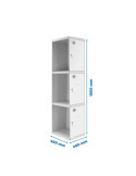 Taquilla 1800x400x500 SIMONLOCKER PROFESIONAL 3 PUERTA 1/3 400 ADI GR/BL marca SIMONRACK