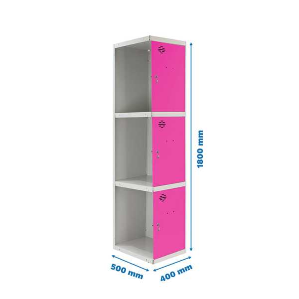 Taquilla 1800x400x500 SIMONLOCKER PROFESIONAL 3 PUERTA 1/3 400 ADI GR/RS marca SIMONRACK