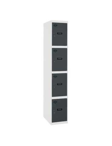 Taquilla 1800x300x500 SIMONLOCKER PROFESIONAL 4 PUERTA 1/4 300 IN BL/AN marca SIMONRACK