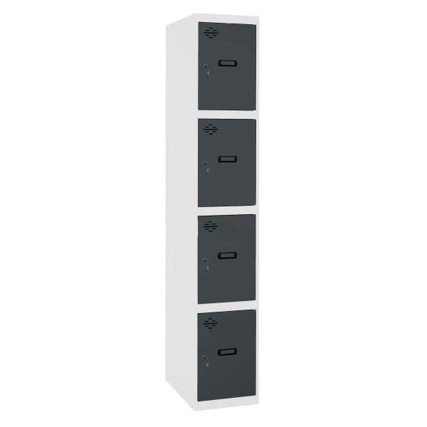 Taquilla 1800x300x500 SIMONLOCKER PROFESIONAL 4 PUERTA 1/4 300 IN BL/AN marca SIMONRACK