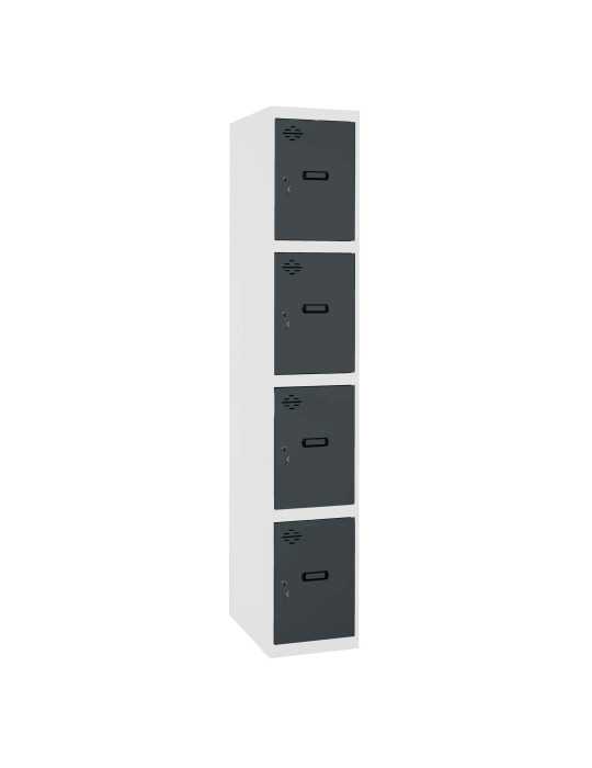 Taquilla 1800x400x500 SIMONLOCKER PROFESIONAL 4 PUERTA 1/4 400 IN BL/AN marca SIMONRACK