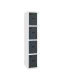 Taquilla 1800x400x500 SIMONLOCKER PROFESIONAL 4 PUERTA 1/4 400 IN BL/AN marca SIMONRACK