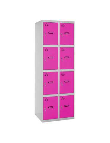 Taquilla 1800x600x500 SIMONLOCKER 4 PUERTAS 2/8 300 (600) GR/RO marca SIMONRACK 2
