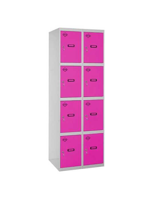 Taquilla 1800x600x500 SIMONLOCKER 4 PUERTAS 2/8 300 (600) GR/RO marca SIMONRACK