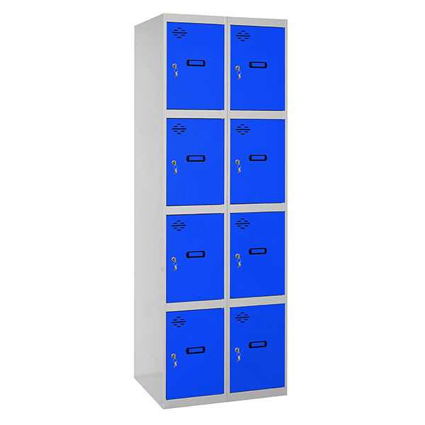 Taquilla 1800x600x500 SIMONLOCKER 4 PUERTAS 2/8 300 (600) GR/AZ marca SIMONRACK