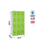 Taquilla 1800x900x500 SIMONLOCKER 4 PUERTAS 3/12 300 (900) GR/VE marca SIMONRACK