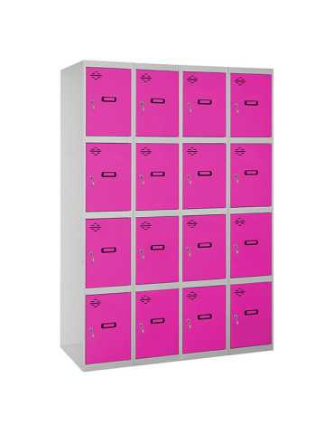 Taquilla 1800x1200x500 SIMONLOCKER 4 PUERTAS 4/16 300 (1200) GR/RO marca SIMONRACK 2