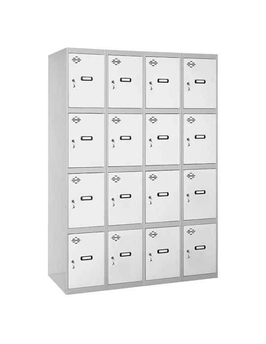 Taquilla 1800x1200x500 SIMONLOCKER 4 PUERTAS 4/16 300 (1200) GR/BL marca SIMONRACK