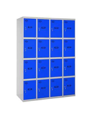 Taquilla 1800x1200x500 SIMONLOCKER 4 PUERTAS 4/16 300 (1200) GR/AZ marca SIMONRACK 2