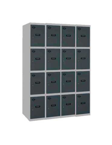 Taquilla 1800x1200x500 SIMONLOCKER 4 PUERTAS 4/16 300 (1200) GR/AN marca SIMONRACK 2