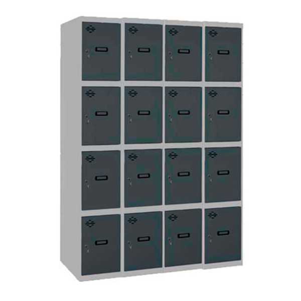 Taquilla 1800x1200x500 SIMONLOCKER 4 PUERTAS 4/16 300 (1200) GR/AN marca SIMONRACK
