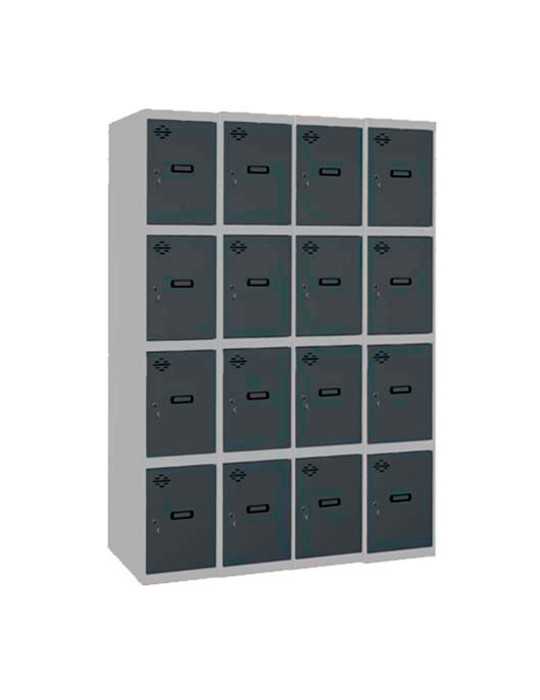 Taquilla 1800x1200x500 SIMONLOCKER 4 PUERTAS 4/16 300 (1200) GR/AN marca SIMONRACK