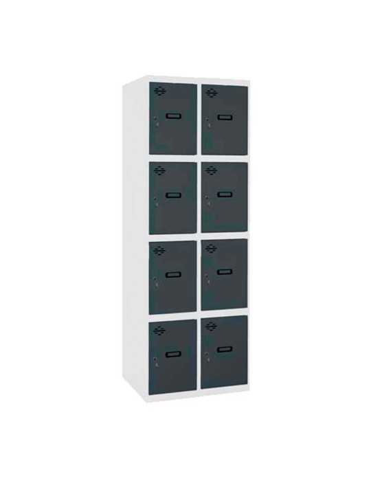 Taquilla 1800x600x500 SIMONLOCKER PROFESIONAL 4 PUERTA 2/8 300 (600)BL/AN marca SIMONRACK