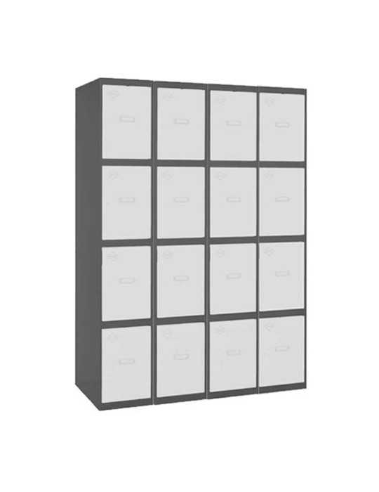 Taquilla 1800x1200x500 SIMONLOCKER PROFESIONAL 4 PUERTA 4/16 300(1200)AN/BL marca SIMONRACK