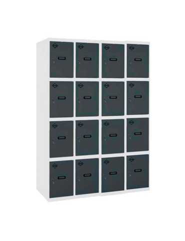 Taquilla 1800x1200x500 SIMONLOCKER PROFESIONAL 4 PUERTA 4/16 300(1200)BL/AN marca SIMONRACK