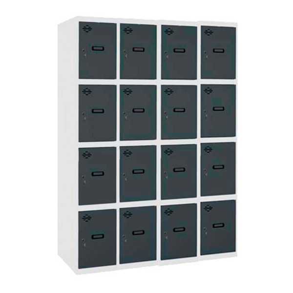 Taquilla 1800x1200x500 SIMONLOCKER PROFESIONAL 4 PUERTA 4/16 300(1200)BL/AN marca SIMONRACK