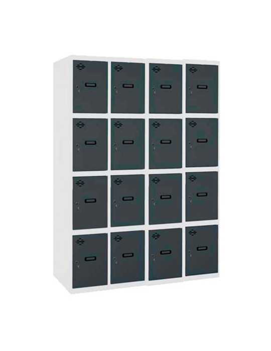 Taquilla 1800x1200x500 SIMONLOCKER PROFESIONAL 4 PUERTA 4/16 300(1200)BL/AN marca SIMONRACK