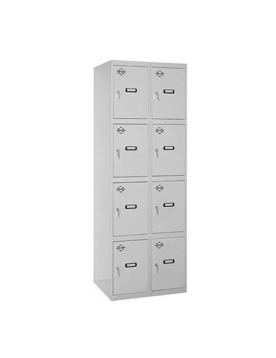 Taquilla 1800x800x500 SIMONLOCKER 4 PUERTAS 2/8 400 (800) GRIS marca SIMONRACK