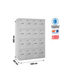 Taquilla 1800x1600x500 SIMONLOCKER 4 PUERTAS 4/16 400 (1600) GRI marca SIMONRACK